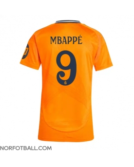 Billige Fotballdrakt Real Madrid Kylian Mbappe #9 Replika Bortedrakt Dame 2024-25 Kortermet